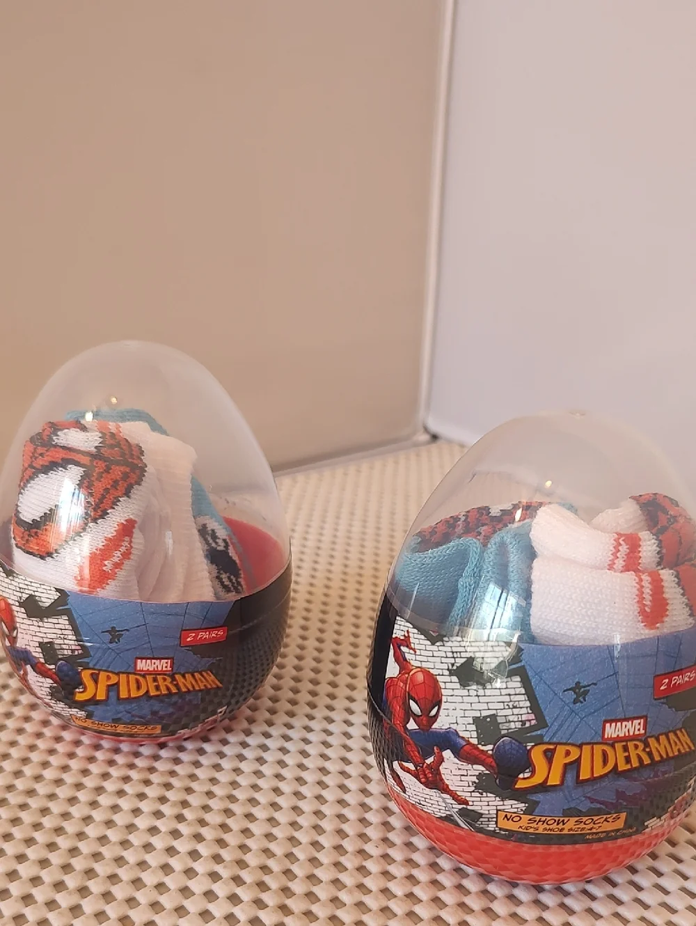Spider-man Toddler Boys Size 4-7 No Show Socks 4 Pairs NWT Egg Container Easter
